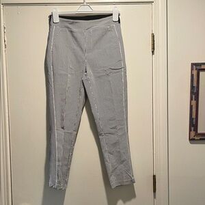 Tribal Black & White Pinstripe Skinny Pants